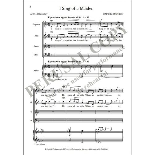 Knowles, Brian - I Sing of...