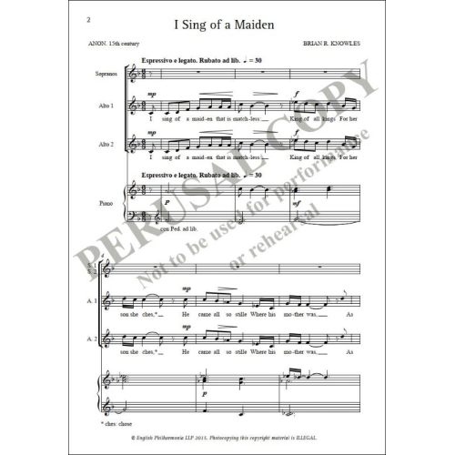 Knowles, Brian - I Sing of...