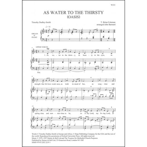 Coleman, T Brian - As water...