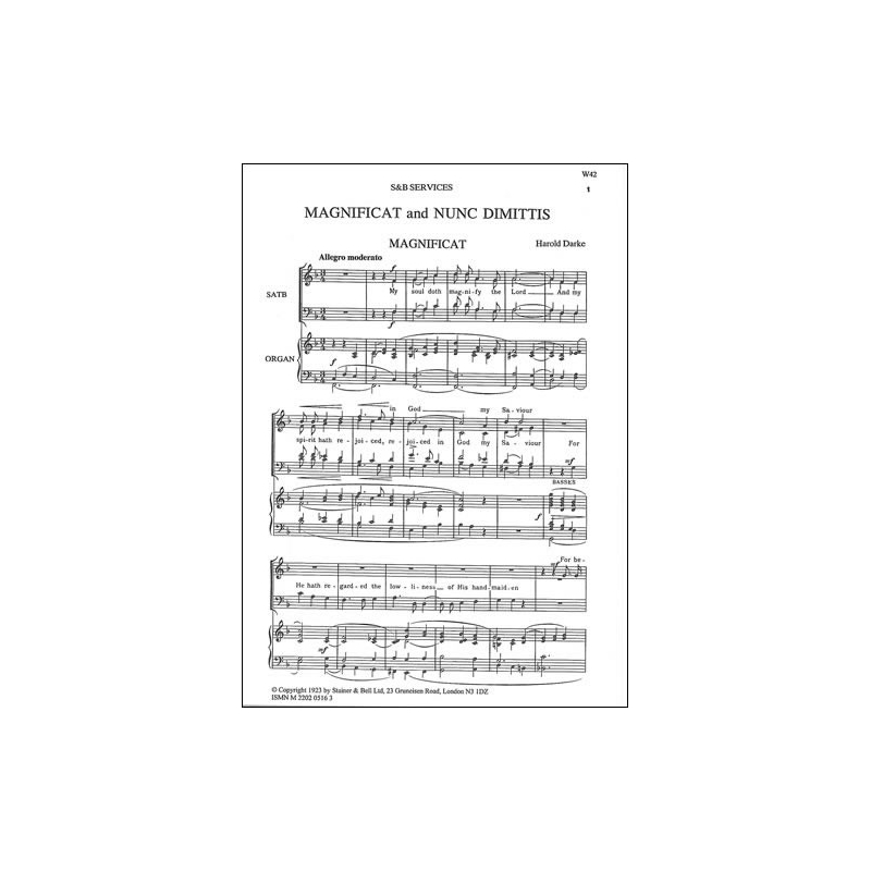 Darke, Harold - Magnificat and Nunc Dimittis in F