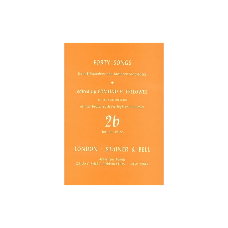 Fellowes, E H (ed) - Elizabethan and Jacobean Song books, Forty Songs from. Book 2. Low voice