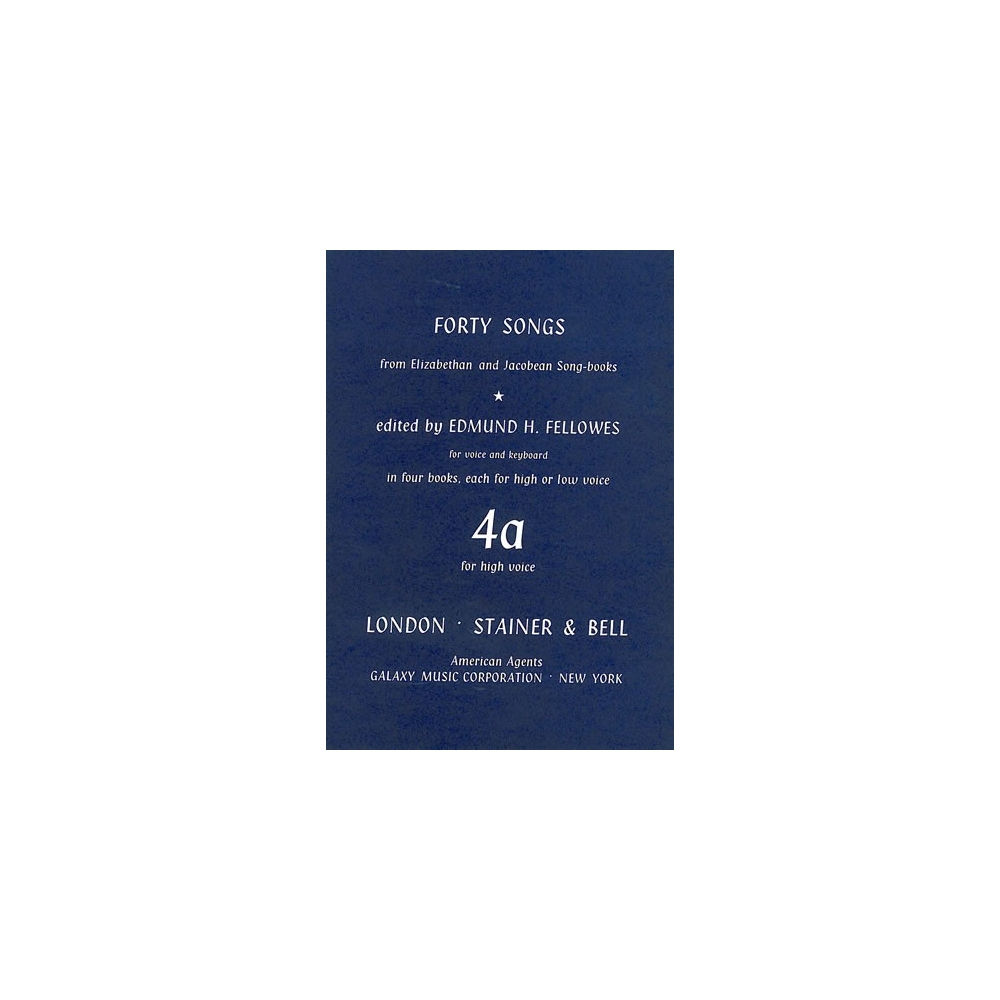 Fellowes, E H (ed) - Elizabethan and Jacobean Song books, Forty Songs from. Book 4. High voice