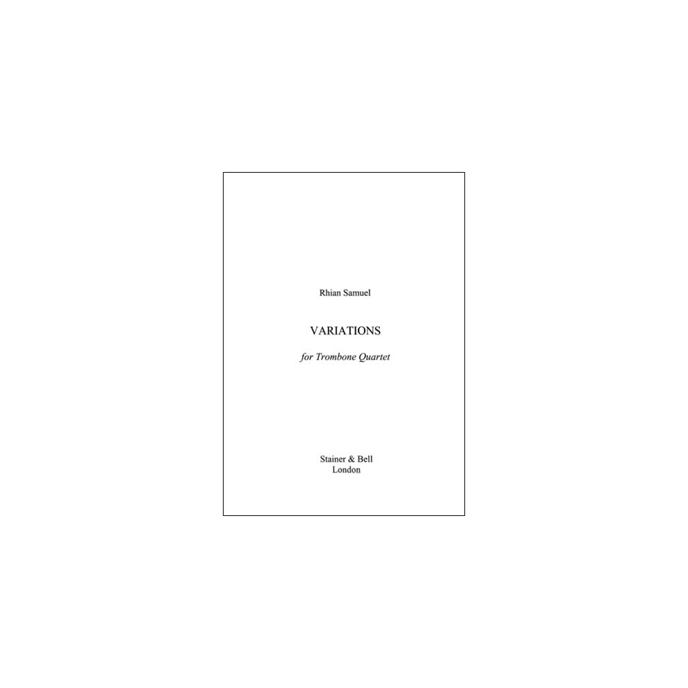 Samuel, Rhian - Variations for Trombone Quartet