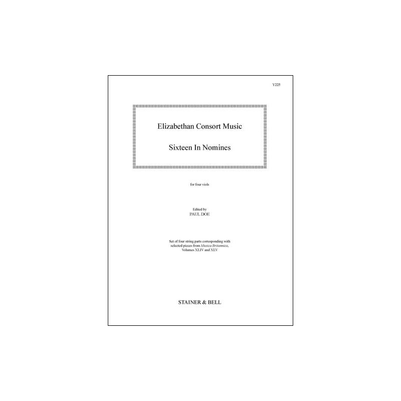 Elizabethan Consort Music: 16 "In Nomines" String Parts