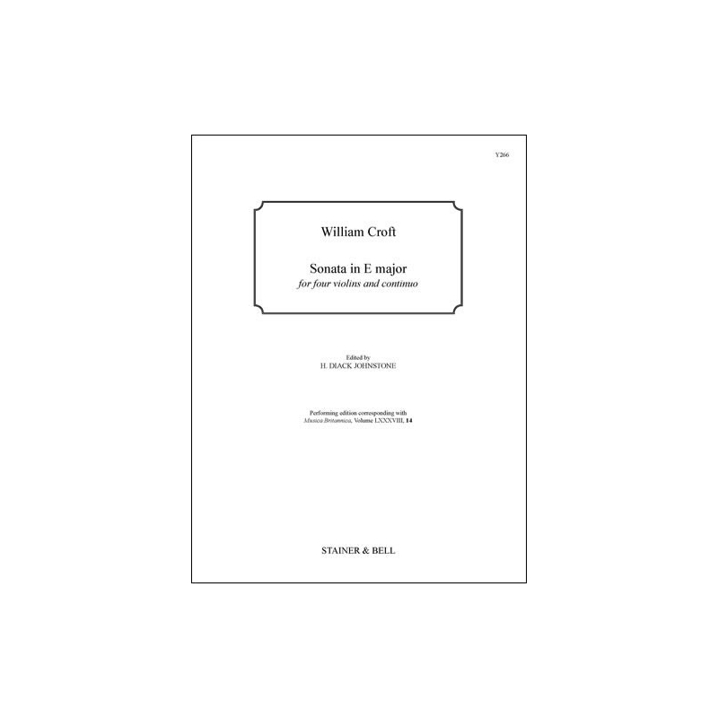 Croft, William - Sonata in E for 4 Violins & Continuo