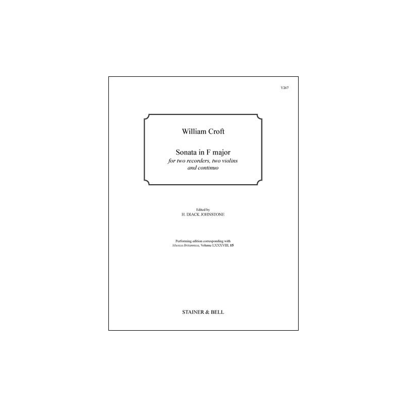 Croft, William - Sonata in F for 2 Rec, 2 Violins & Continuo