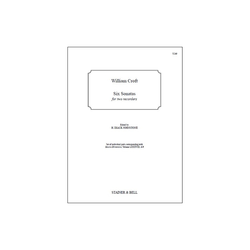 Croft, William - Six Sonatas for Two Recorders