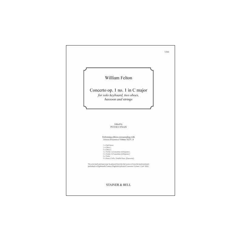 Felton, William - Concerto op.1 no.1 in C major. Sc & Pts