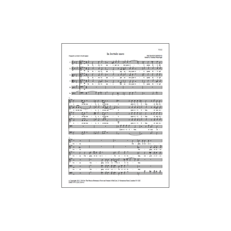 Dering, Richard - In lectulo meo