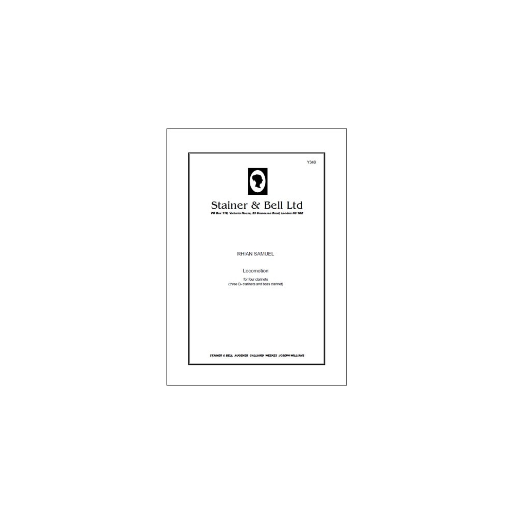 Samuel, Rhian - Locomotion. Clarinet Quartet