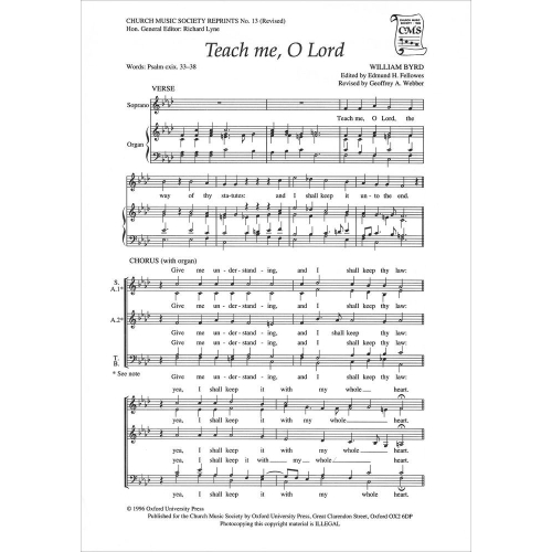 Byrd, William - Teach me, O...