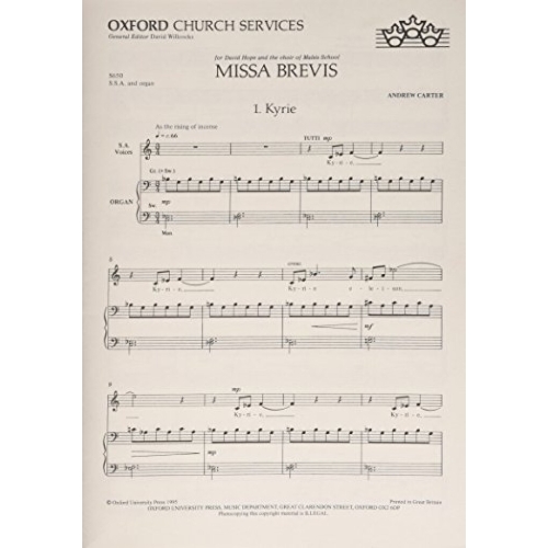 Carter, Andrew - Missa Brevis