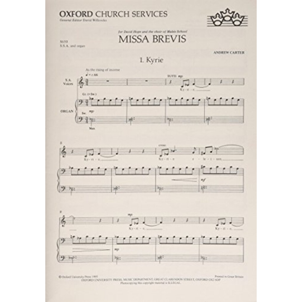 Carter, Andrew - Missa Brevis