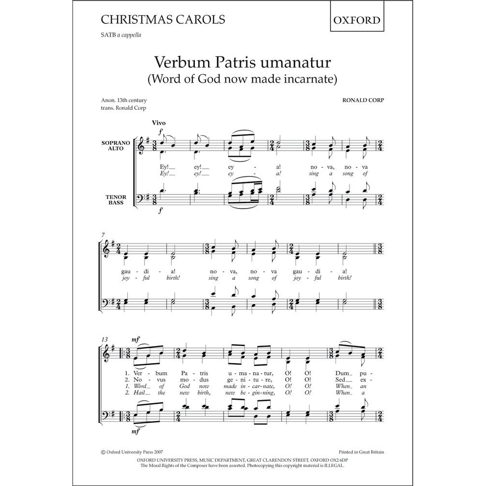 Corp, Ronald - Verbum Patris umanatur (Word of God now made incarnate)