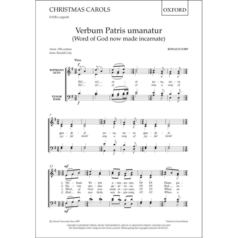Corp, Ronald - Verbum Patris umanatur (Word of God now made incarnate)