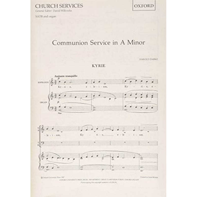 Darke, Harold - Communion Service in A minor