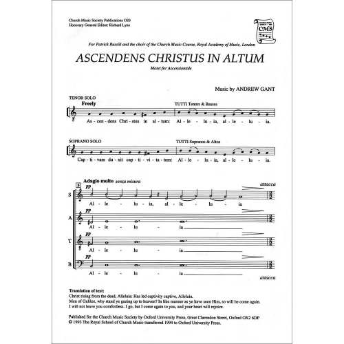 Gant, Andrew - Ascendens Christus in altum