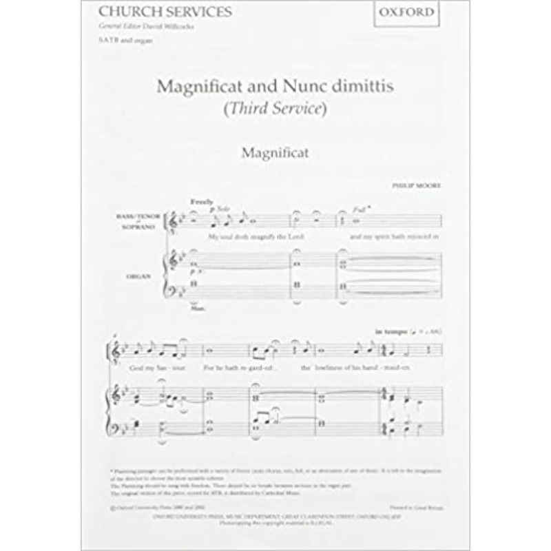 Moore, Philip - Magnificat and Nunc Dimittis (Third Service)