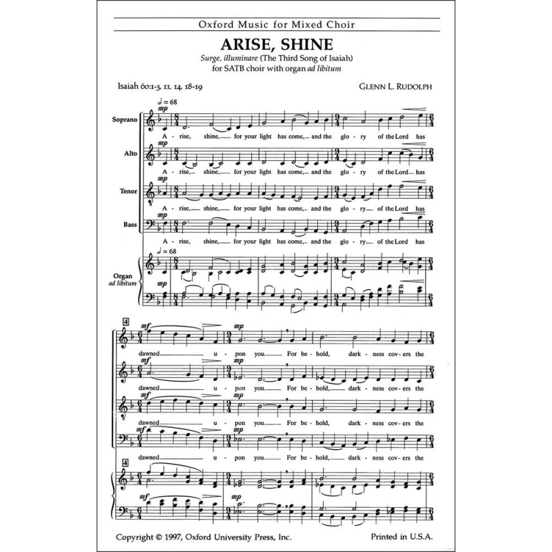 Arise, shine - Rudolph, Glenn L.