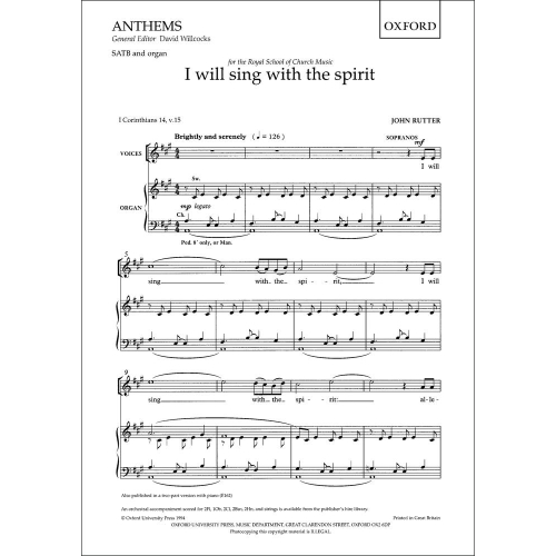 Rutter, John - I will sing...