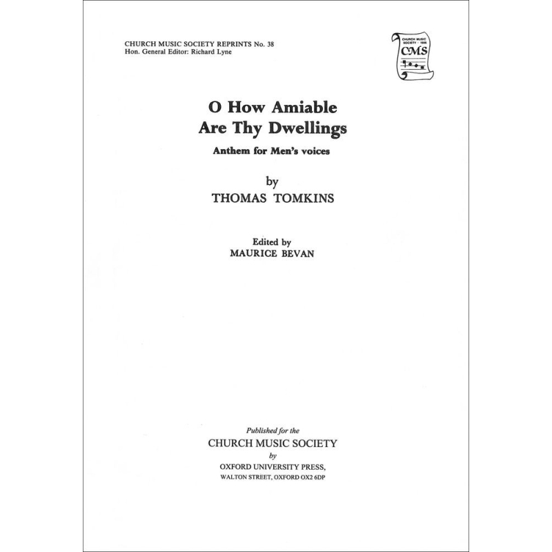 Tomkins, Thomas - O how amiable are thy dwellings