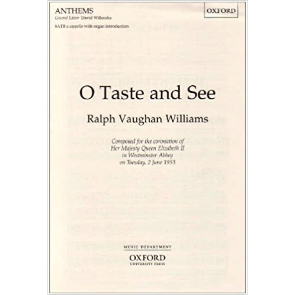 Vaughan Williams, Ralph - O taste and see