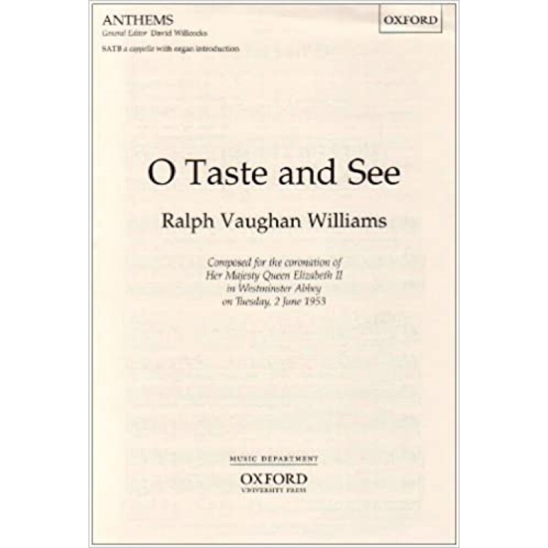 Vaughan Williams, Ralph - O taste and see