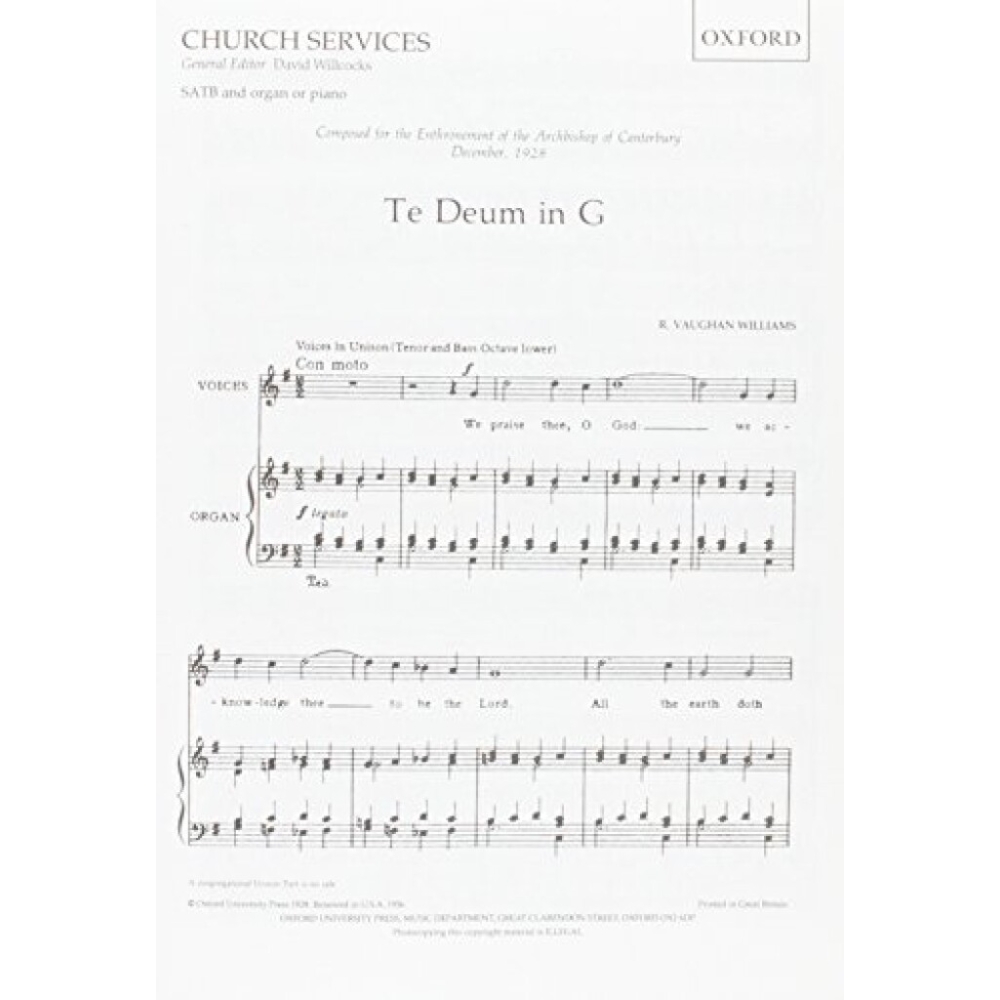 Vaughan Williams, Ralph - Te Deum in G