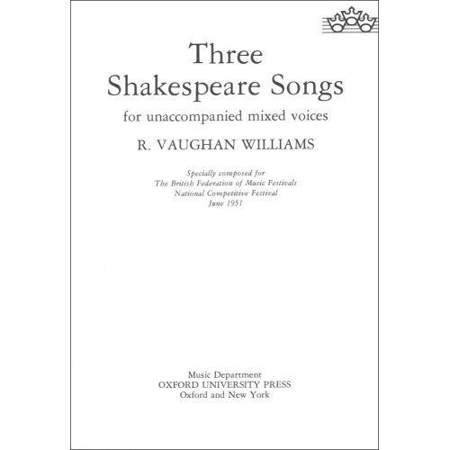 Vaughan Williams, Ralph - Three Shakespeare Songs
