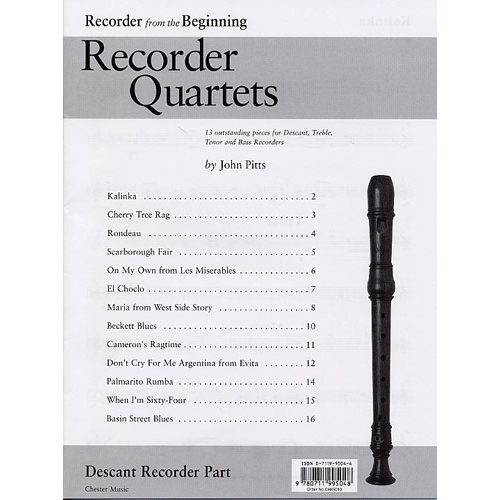 Recorder from the Beginning Recorder Quartets: Descant Recorder Part