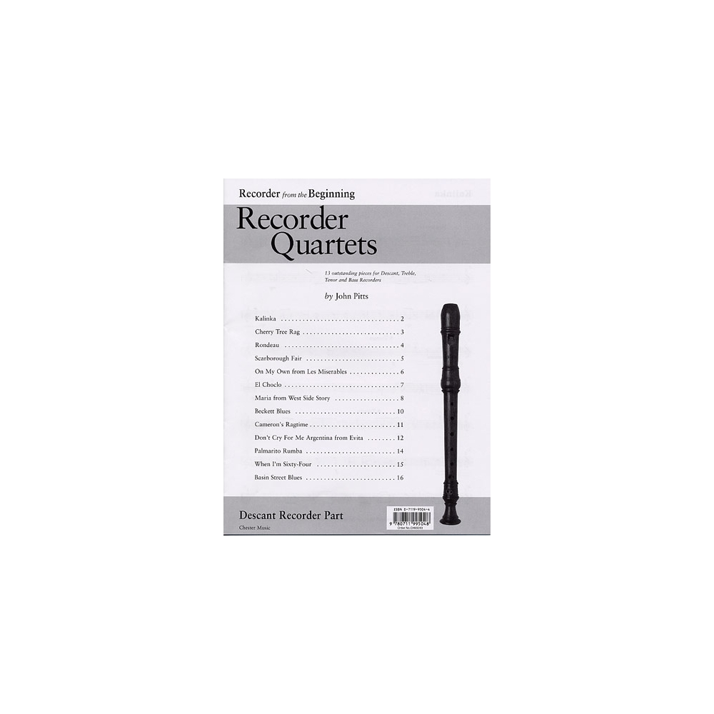 Recorder from the Beginning Recorder Quartets: Descant Recorder Part