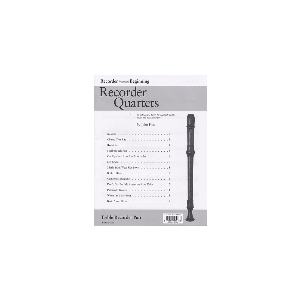 Recorder Quartets: Treble Recorder Part