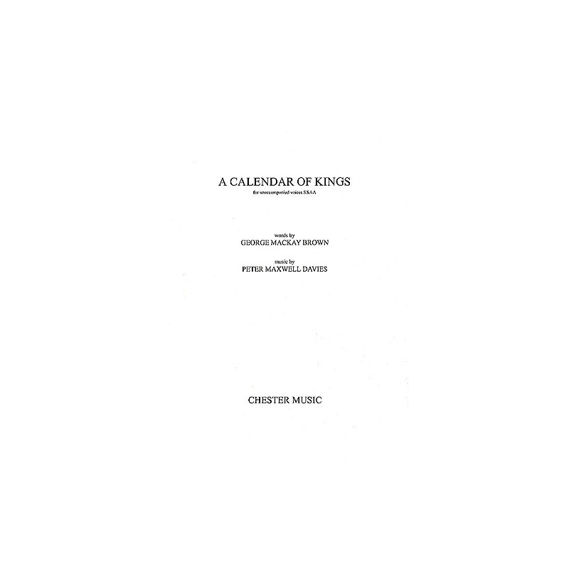 Davies, Peter Maxwell - A Calendar Of Kings