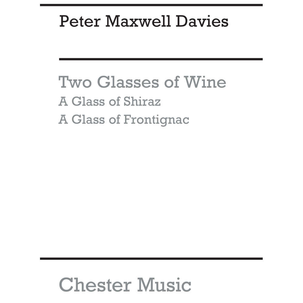 Davies, Peter Maxwell - Two Glasses Of Wine (Miniature Score)