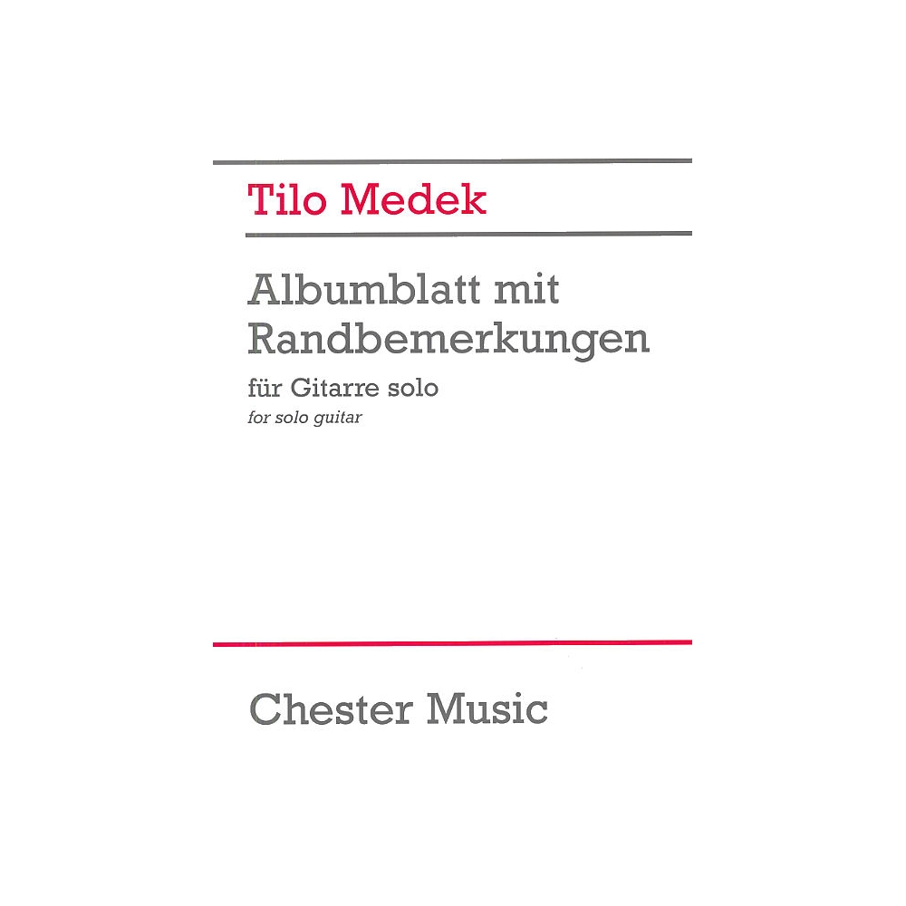 Medek, Tilo - Albumblatt Mit Randbemerkungen