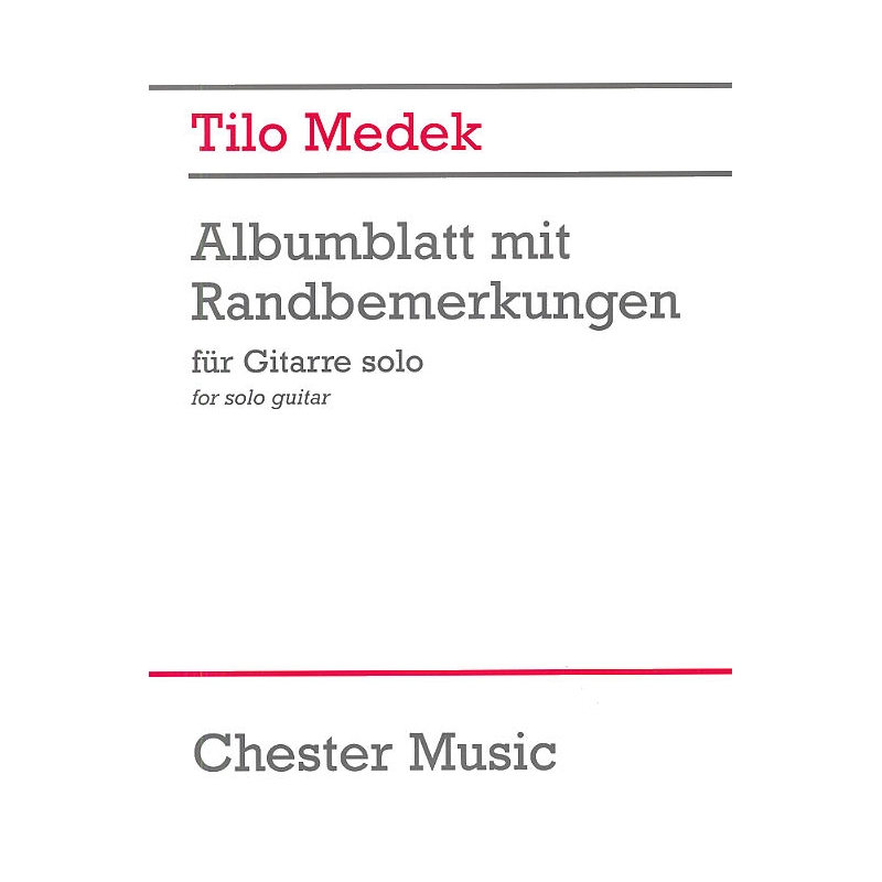 Medek, Tilo - Albumblatt Mit Randbemerkungen