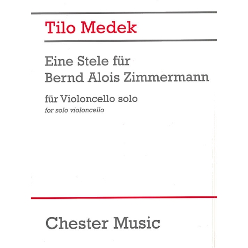 Medek, Tilo - Eine Stele...