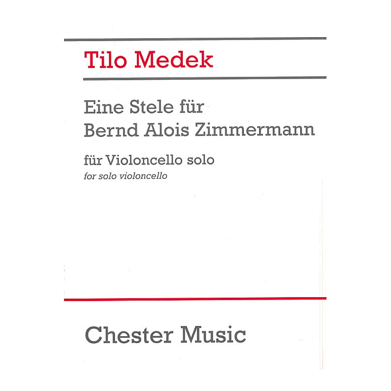 Medek, Tilo - Eine Stele Für Bernd Alois Zimmermann