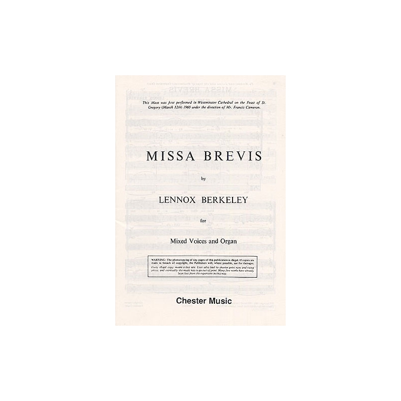 Berkeley, Lennox - Missa Brevis Op.57 (Original Latin Version)