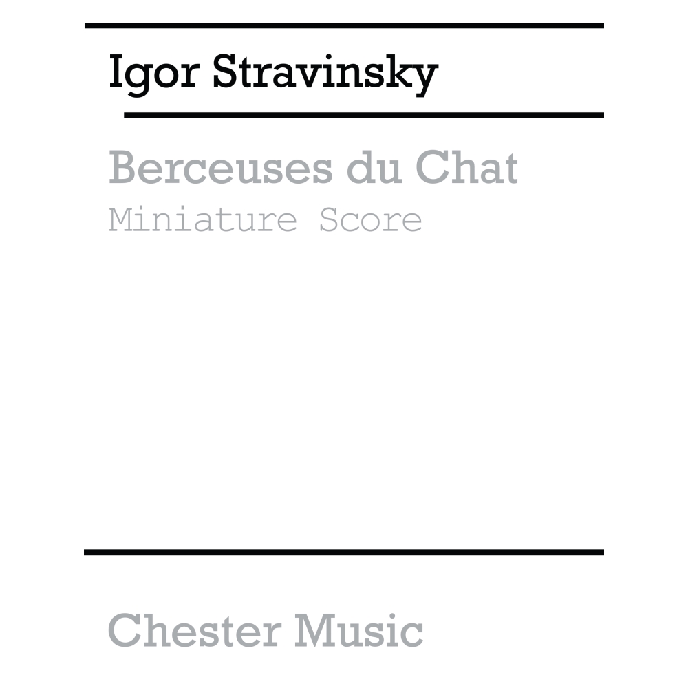 Stravinsky, Igor - Berceuses Du Chat (Miniature Score)