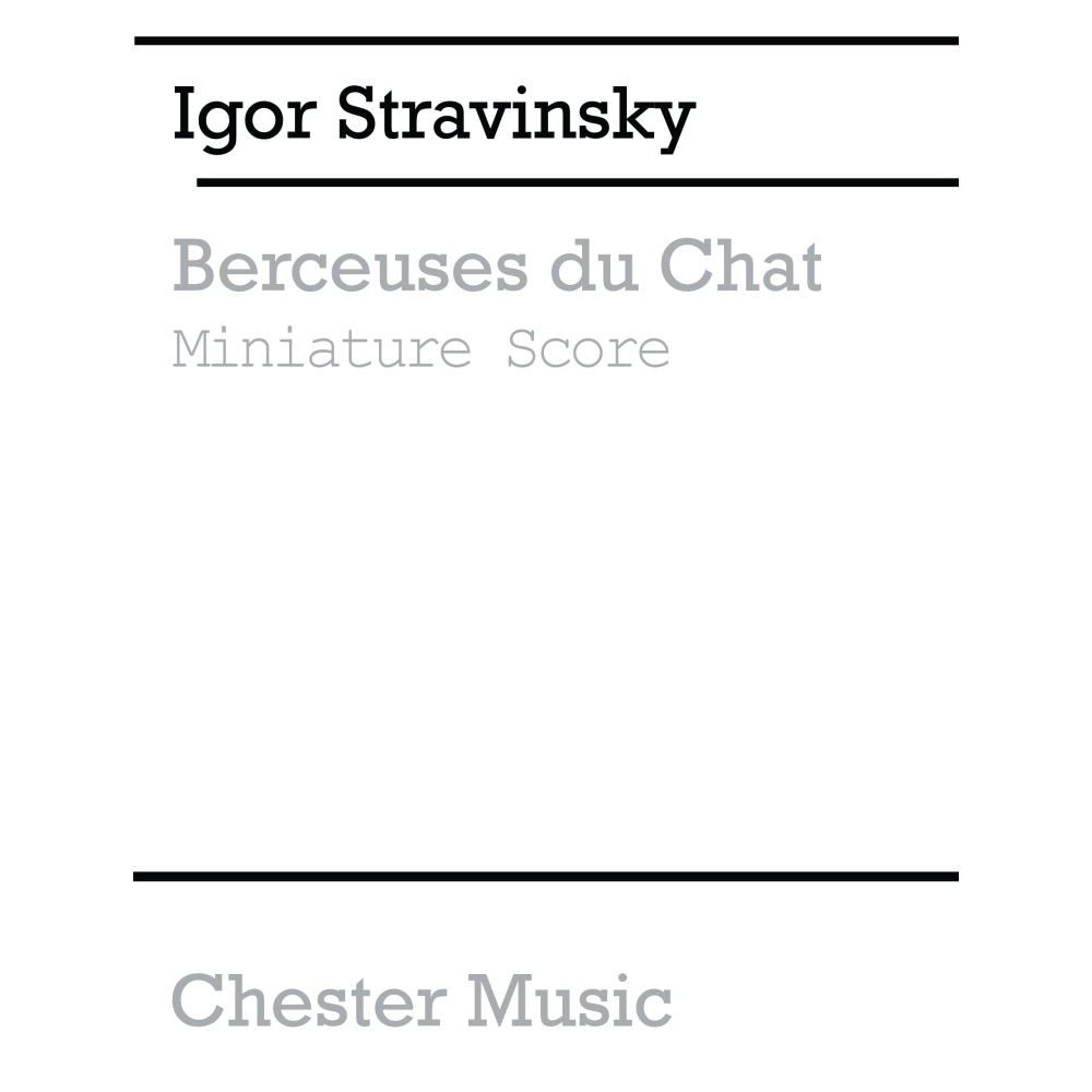 Berceuses Du Chat (Miniature Score)