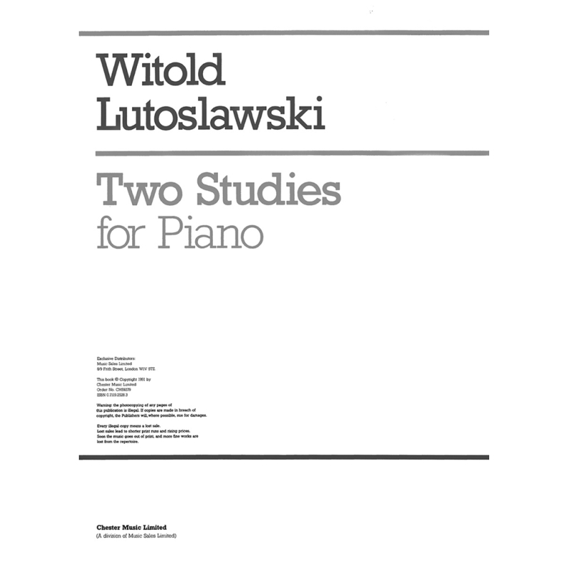 Lutoslawski, Witold - 2 Studies