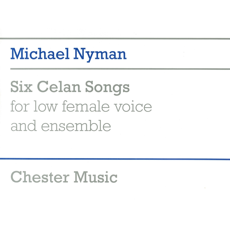 Nyman, Michael - Six Celan Songs Full Score