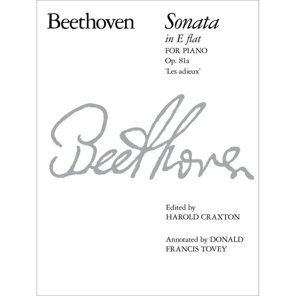 Beethoven, L.v - Piano Sonata in E flat (Les Adieux), Op. 81a