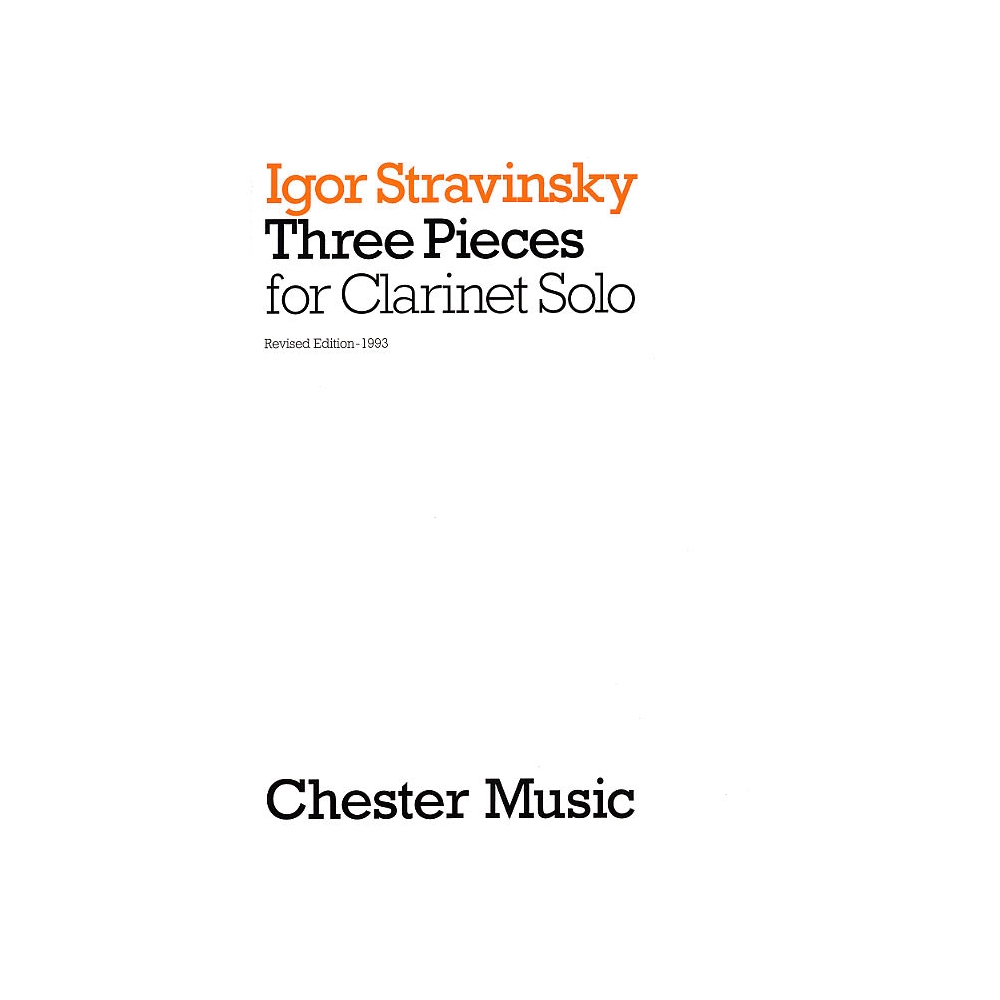 Stravinsky, Igor - Three Pieces For Clarinet Solo