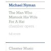 Nyman, Michael - The Man Who Mistook His Wife For A Hat