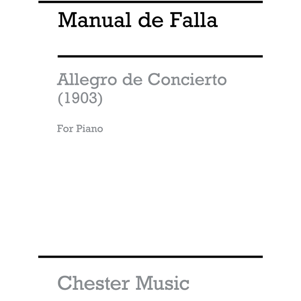 Falla, Manuel - Allegro De Concierto Piano Solo