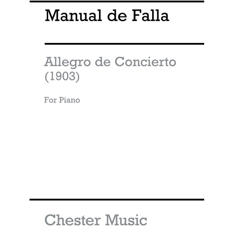 Falla, Manuel - Allegro De Concierto Piano Solo