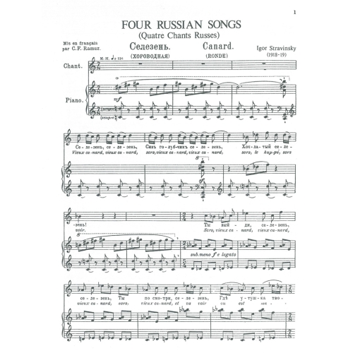Stravinsky, Igor - 4 Russian Songs