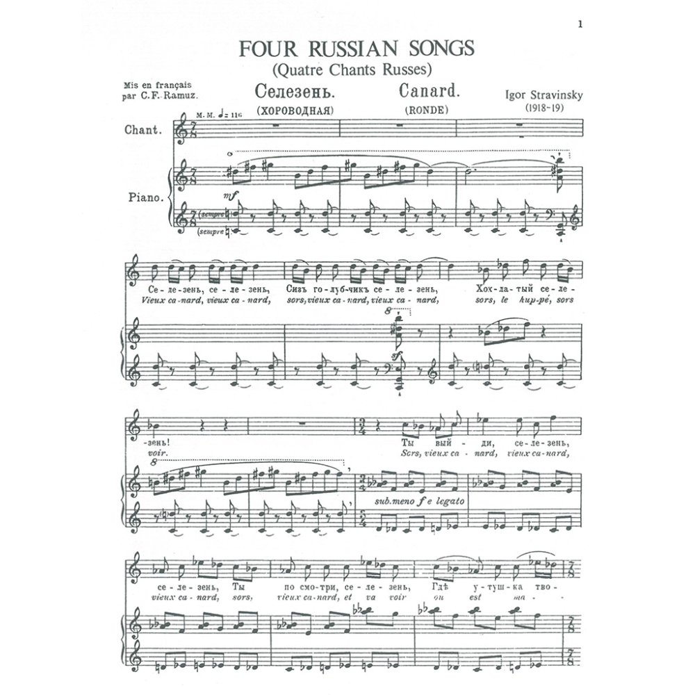 Stravinsky, Igor - 4 Russian Songs